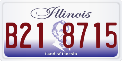 IL license plate B218715