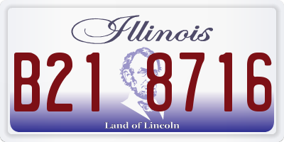 IL license plate B218716