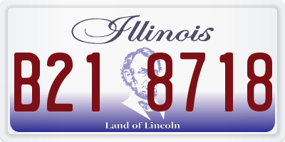 IL license plate B218718