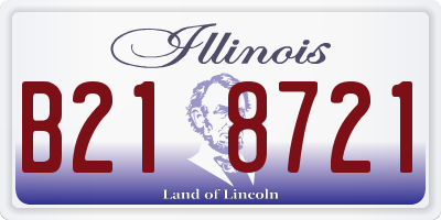 IL license plate B218721