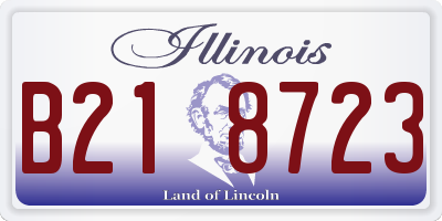 IL license plate B218723