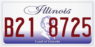 IL license plate B218725