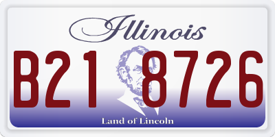IL license plate B218726