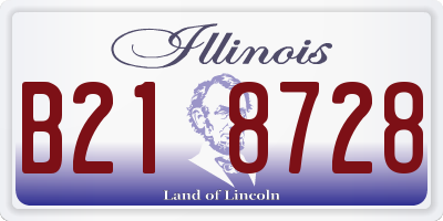 IL license plate B218728
