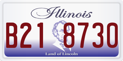 IL license plate B218730
