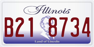 IL license plate B218734