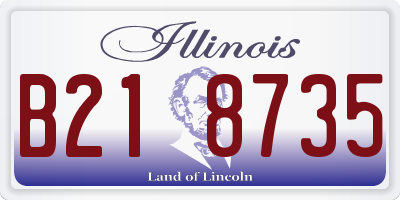 IL license plate B218735