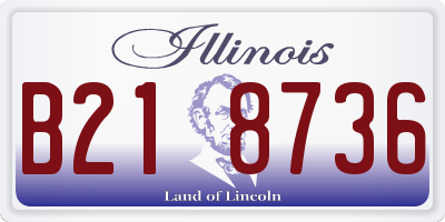 IL license plate B218736
