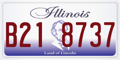 IL license plate B218737