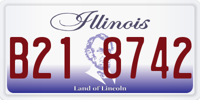 IL license plate B218742