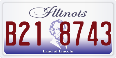 IL license plate B218743