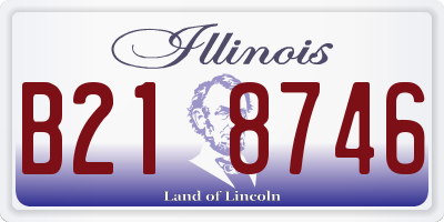 IL license plate B218746
