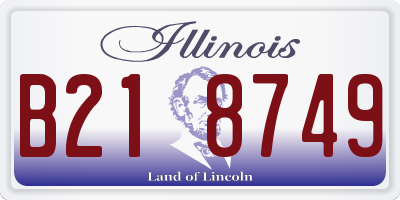 IL license plate B218749