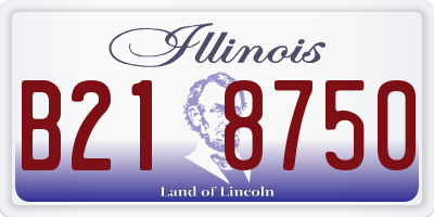 IL license plate B218750