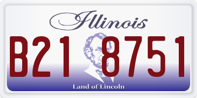 IL license plate B218751