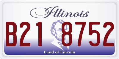 IL license plate B218752