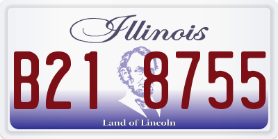 IL license plate B218755