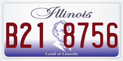 IL license plate B218756
