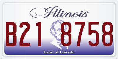 IL license plate B218758