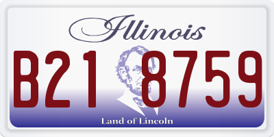 IL license plate B218759