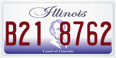 IL license plate B218762