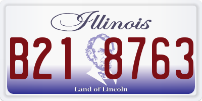 IL license plate B218763
