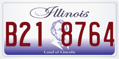IL license plate B218764