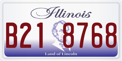 IL license plate B218768