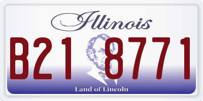 IL license plate B218771