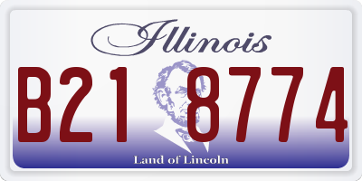 IL license plate B218774