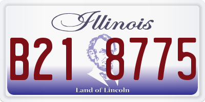 IL license plate B218775
