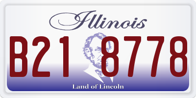 IL license plate B218778