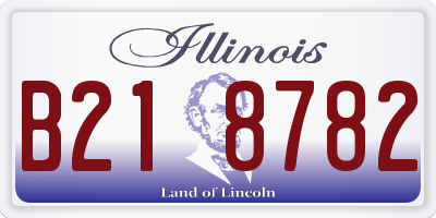 IL license plate B218782