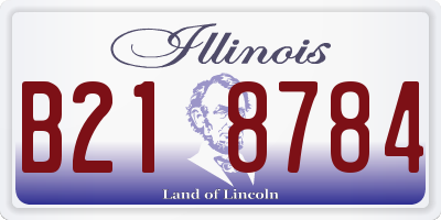IL license plate B218784