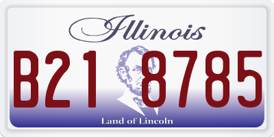 IL license plate B218785