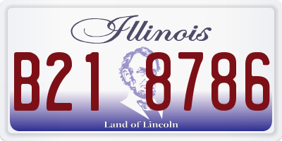 IL license plate B218786