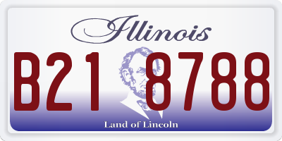 IL license plate B218788