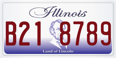 IL license plate B218789