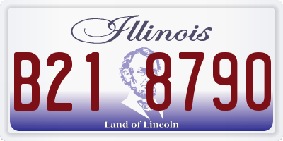 IL license plate B218790