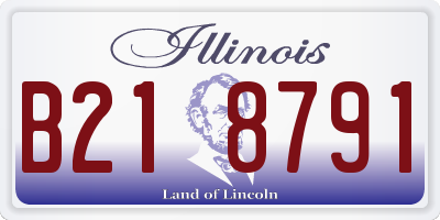 IL license plate B218791