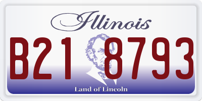IL license plate B218793