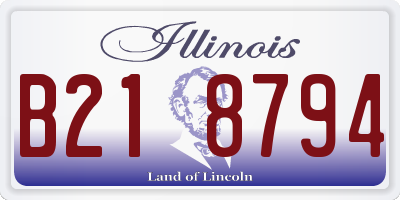 IL license plate B218794