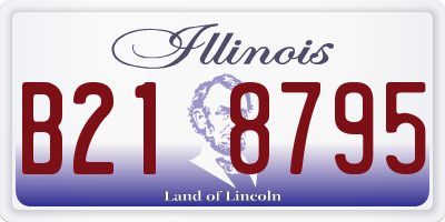 IL license plate B218795