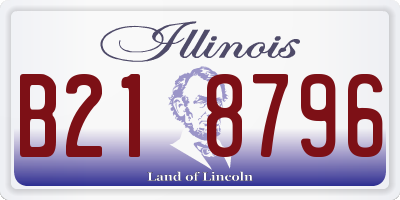IL license plate B218796