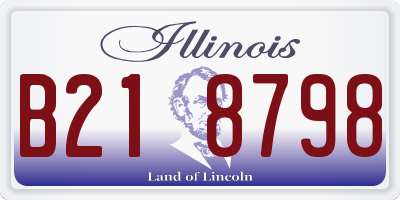IL license plate B218798