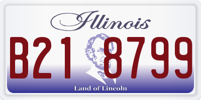 IL license plate B218799