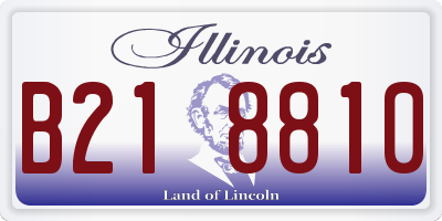 IL license plate B218810