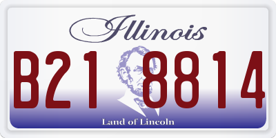 IL license plate B218814