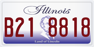 IL license plate B218818
