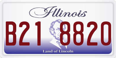 IL license plate B218820